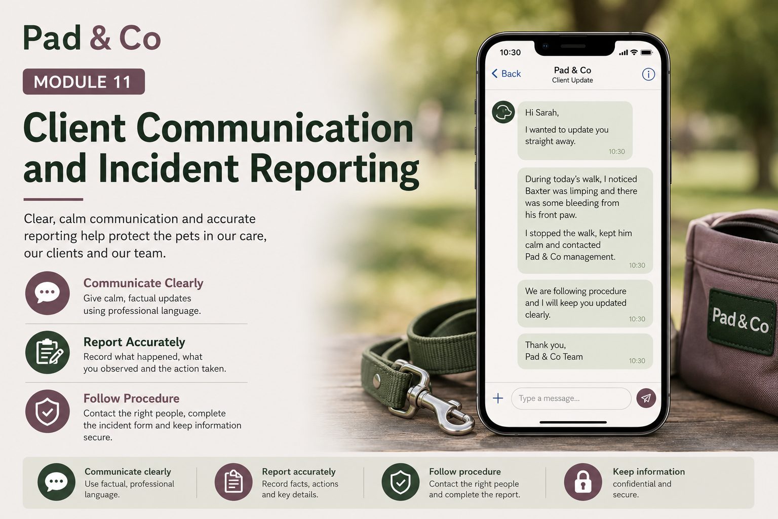 Client Communication and Incident Reporting